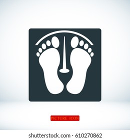 footprints vector icon, vector best flat icon, EPS
