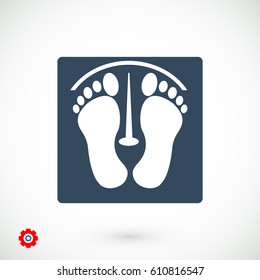 footprints vector icon, vector best flat icon, EPS