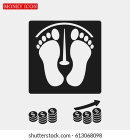 footprints vector icon, vector best flat icon, EPS