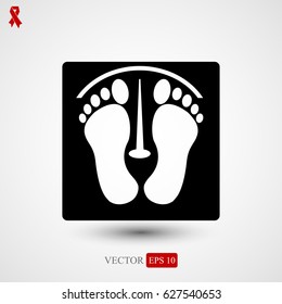 footprints vector icon, vector best flat icon, EPS