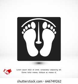 footprints vector icon, vector best flat icon, EPS