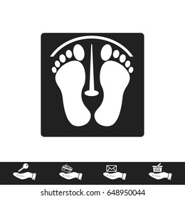 footprints vector icon, vector best flat icon, EPS