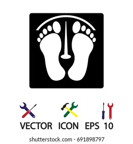 footprints vector icon, vector best flat icon, EPS
