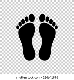 footprints vector icon - black illustration