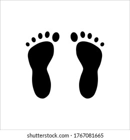 Footprints. vector icon illustration logo template