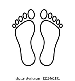 Footprints - vector icon without  fill