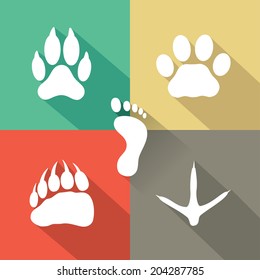 Footprints - vector illustration