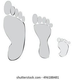 Footprints- vector illustration