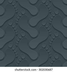 Footprints wallpaper. 3d seamless background. Vector EPS10. See others in My Perforated Paper Sets.