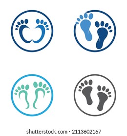 footprints,foot care,and footstep, logo images illustration