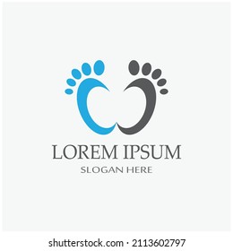 footprints,foot care,and footstep, logo images illustration