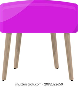 Footrest, illustration, vector on a white background.