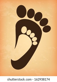 foots design over pink  background vector illustration