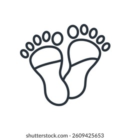 foots icons isolated on White Background. Flat style design