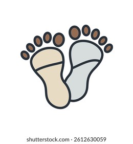 foots icons isolated on White Background. Flat style design