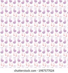foots pattern vector with pastel color