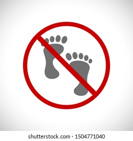 foots step no enter sign icon