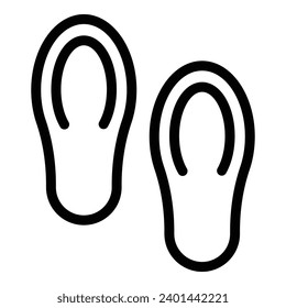 Footstep body motion recorder icon outline vector. Pedometer counter device. Jogging training activity