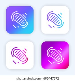 Footstep bright purple and blue gradient app icon
