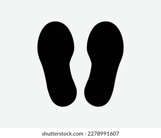 Footstep Foot Step Footprints Foot Prints Shoes Sole Steps Black White Silhouette Symbol Sign Graphic Clipart Artwork Illustration Pictogram Vector svg
