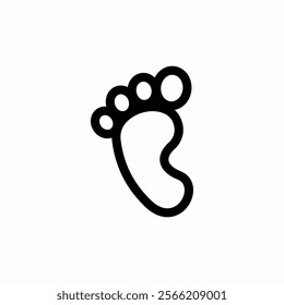 footstep footprint icon sign vector