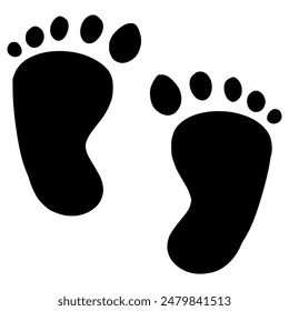 footstep or footprint illustration hand drawn isolated vector