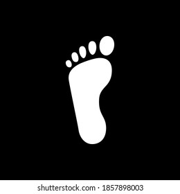 Footstep icon or footprint silhouette