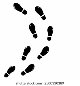 Footstep icon. Human Foot print in black. vector illustration