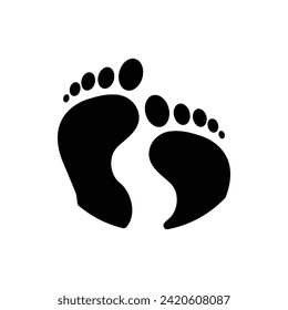 Footstep, Law Flat Icon Logo Illustration. Law Icon-set. Suitable For Web Design, Logo, App