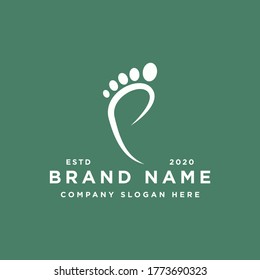 Design des Fußstep-Logos, Vektorgrafik