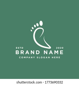 footstep logo design vector inspiration