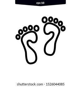 Footstep and shoeprint icon vector illustration. eps10