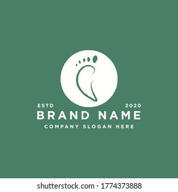 footstep wellness logo design illustration