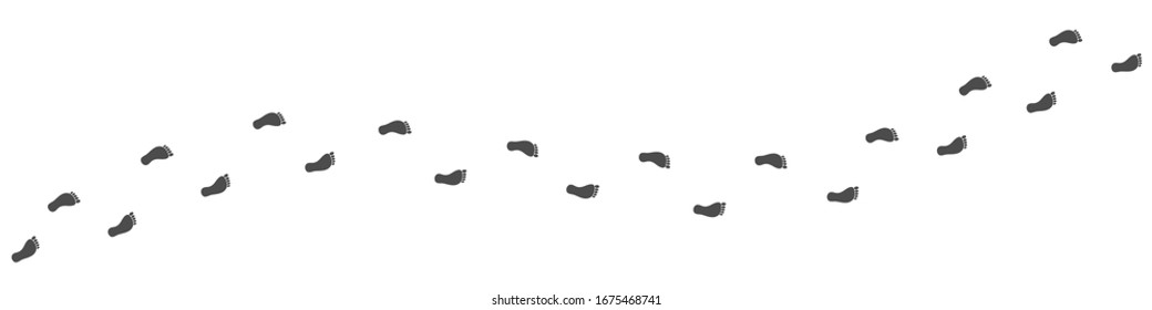 Footsteps of baby on a white background vector illustration