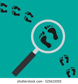 Footsteps Flat Icon Stock Vector (Royalty Free) 525613198