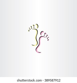 footsteps foot icon logo vector design