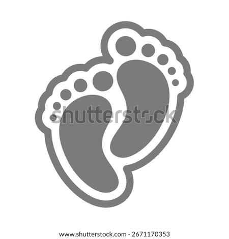Footsteps, footprints vector icon. Human legs, footprint antifungal and barefoot symbol.