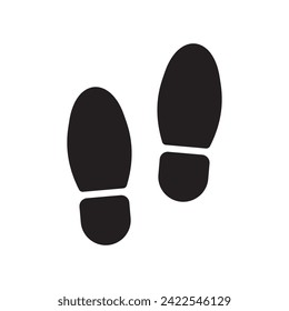 footsteps icon flat vector illustration