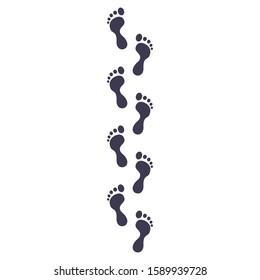 Footsteps icon. Footprints Vector set. human steps, baby child and grown man footsteps, people step symbols.