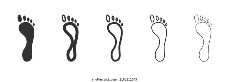 Footsteps icon template color editable. Shoes Footsteps symbol vector sign isolated on white background. Simple logo vector illustration for graphic and web design. Vector illustration