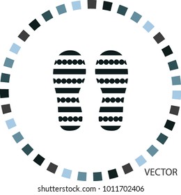Footsteps icon, vector logo