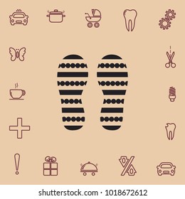 Footsteps icon, vector logo