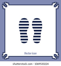 Footsteps icon, vector logo