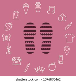 Footsteps icon, vector logo