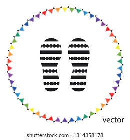 Footsteps icon, vector logo