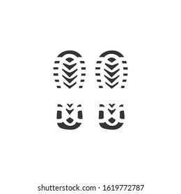 Footsteps Icon vector sign isolated for graphic and web design. footprint symbol template color editable on white background.