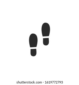 Footsteps Icon vector sign isolated for graphic and web design. footprint symbol template color editable on white background.