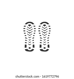 Footsteps Icon vector sign isolated for graphic and web design. footprint symbol template color editable on white background.