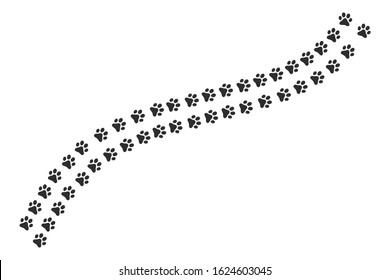 Footsteps Icon vector sign isolated for graphic and web design. footprint symbol template color editable on white background.