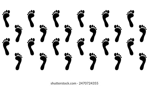 footsteps illustration design vector art